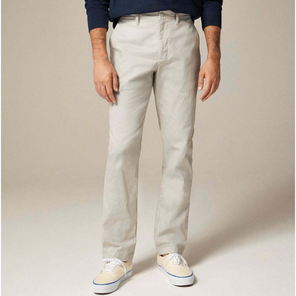 J.Crew 770 Straight-fit Stretch Chino Pants Mens 33x30 Jet Gray Flat Front Twill